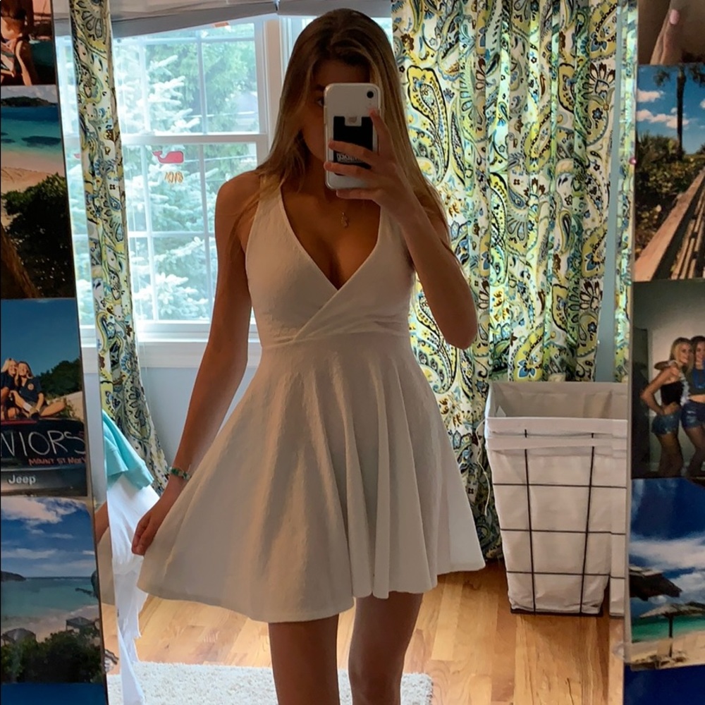 Flowy white summer dress